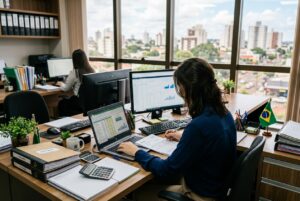 Atendimento empresarial da CMH Contabilidade em Cascavel, Paraná